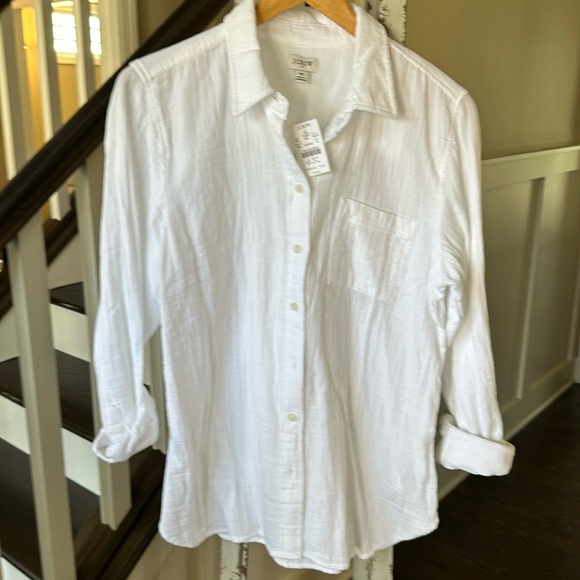 J. Crew Factory Tops J Crew Gauze Shirt Poshmark